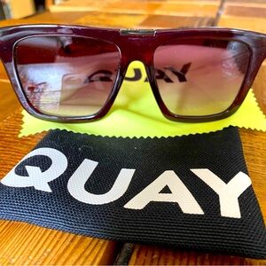 Quay Australia large burgundy sunglasses